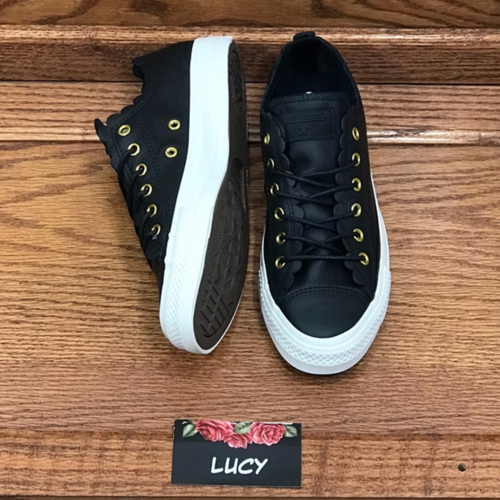 Converse CTAS Ox Black‎ Gold Egret Shoes - Picture 4 of 7